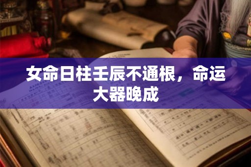 女命日柱壬辰不通根，命运大器晚成