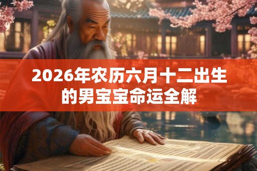 2026年农历六月十二出生的男宝宝命运全解