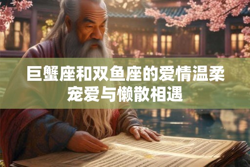 巨蟹座和双鱼座的爱情温柔宠爱与懒散相遇