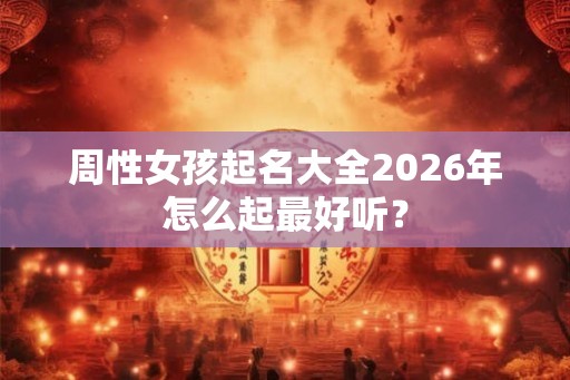 周性女孩起名大全2026年怎么起最好听？