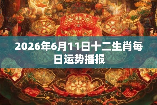 2026年6月11日十二生肖每日运势播报
