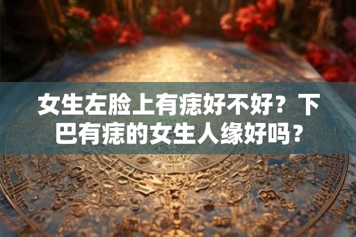 女生左脸上有痣好不好？下巴有痣的女生人缘好吗？