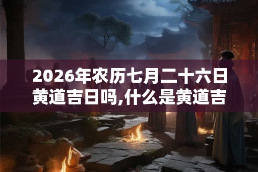 2026年农历七月二十六日黄道吉日吗,什么是黄道吉日？
