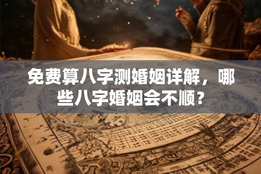 免费算八字测婚姻详解，哪些八字婚姻会不顺？