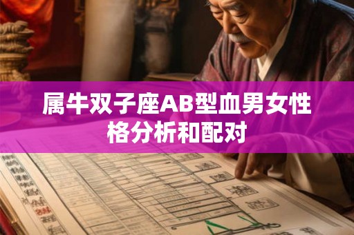 属牛双子座AB型血男女性格分析和配对
