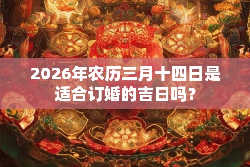2026年农历三月十四日是适合订婚的吉日吗？