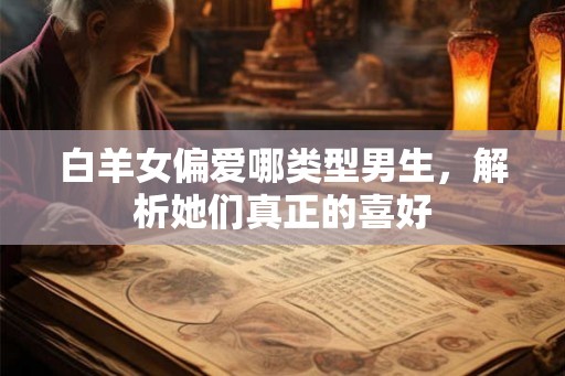 白羊女偏爱哪类型男生，解析她们真正的喜好