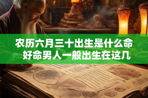 农历六月三十出生是什么命  好命男人一般出生在这几天