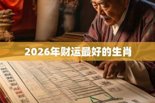 2026年财运最好的生肖 2026年财运最好的生肖