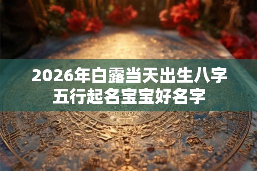 2026年白露当天出生八字五行起名宝宝好名字