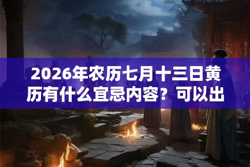 2026年农历七月十三日黄历有什么宜忌内容?可以出殡吗? 2026年农历七月十三日黄历有什么宜忌内容?可以出殡吗?