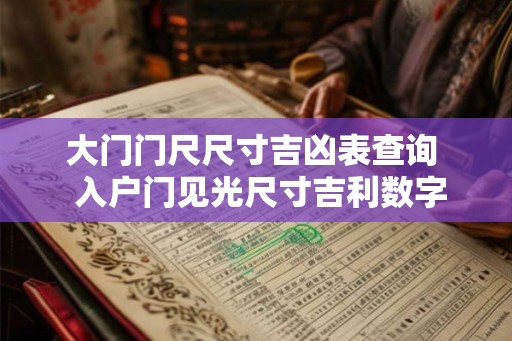 大门门尺尺寸吉凶表查询  入户门见光尺寸吉利数字