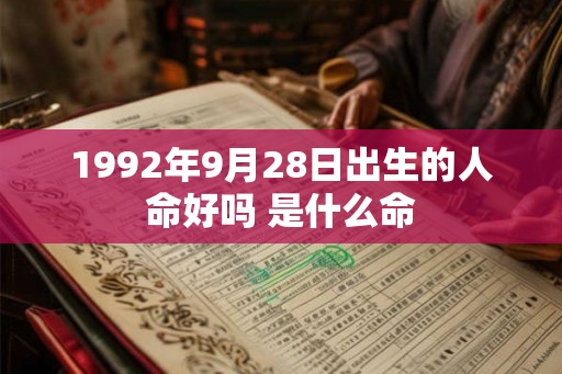 1992年9月28日出生的人命好吗 是什么命