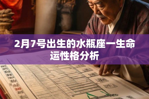 2月7号出生的水瓶座一生命运性格分析