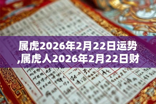 属虎2026年2月22日运势,属虎人2026年2月22日财运,生肖虎2026年2月22日运势