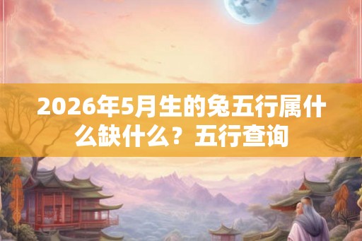 2026年5月生的兔五行属什么缺什么？五行查询