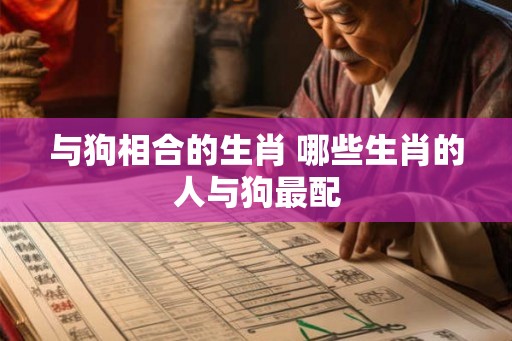 与狗相合的生肖 哪些生肖的人与狗最配