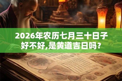 2026年农历七月三十日子好不好,是黄道吉日吗？