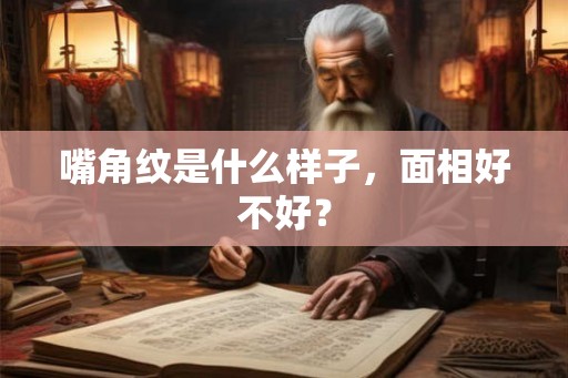 嘴角纹是什么样子，面相好不好？