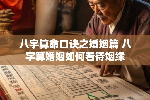 八字算命口诀之婚姻篇 八字算婚姻如何看待姻缘
