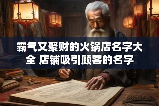 霸气又聚财的火锅店名字大全 店铺吸引顾客的名字 霸气又聚财的火锅店名字大全 店铺吸引顾客的名字