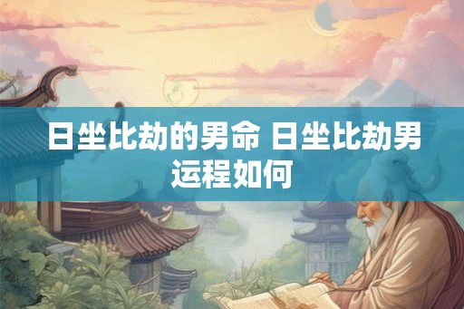 日坐比劫的男命 日坐比劫男运程如何