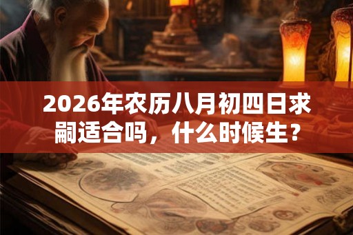 2026年农历八月初四日求嗣适合吗，什么时候生？