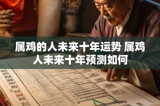 属鸡的人未来十年运势 属鸡人未来十年预测如何