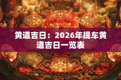 黄道吉日:2026年提车黄道吉日一览表 黄道吉日:2026年提车黄道吉日一览表