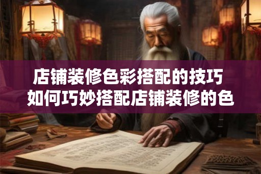 店铺装修色彩搭配的技巧 如何巧妙搭配店铺装修的色彩