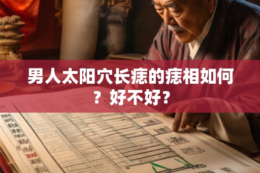 男人太阳穴长痣的痣相如何？好不好？