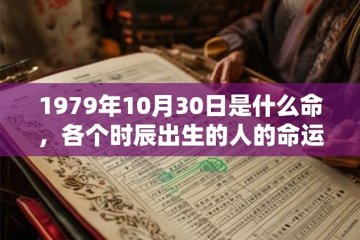 1979年10月30日是什么命，各个时辰出生的人的命运