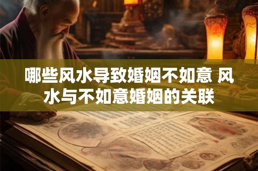 哪些风水导致婚姻不如意 风水与不如意婚姻的关联