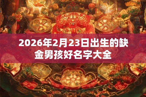 2026年2月23日出生的缺金男孩好名字大全