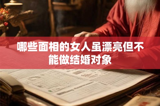 哪些面相的女人虽漂亮但不能做结婚对象