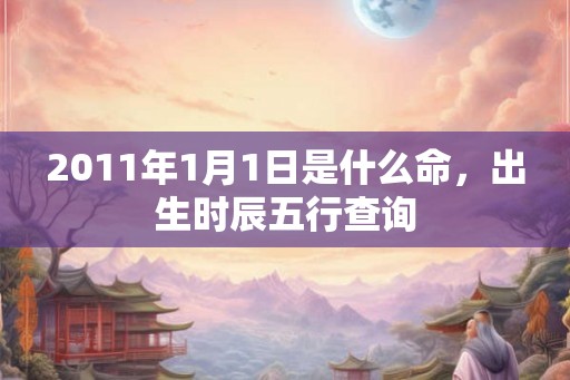 2011年1月1日是什么命，出生时辰五行查询