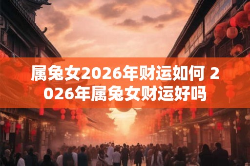属兔女2026年财运如何 2026年属兔女财运好吗