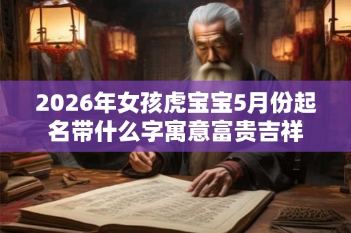 2026年女孩虎宝宝5月份起名带什么字寓意富贵吉祥
