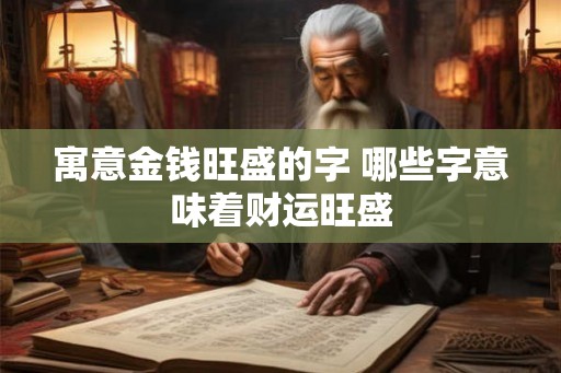 寓意金钱旺盛的字 哪些字意味着财运旺盛