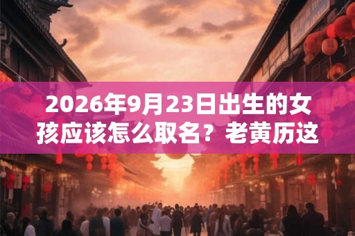 2026年9月23日出生的女孩应该怎么取名？老黄历这天卦象好吗？