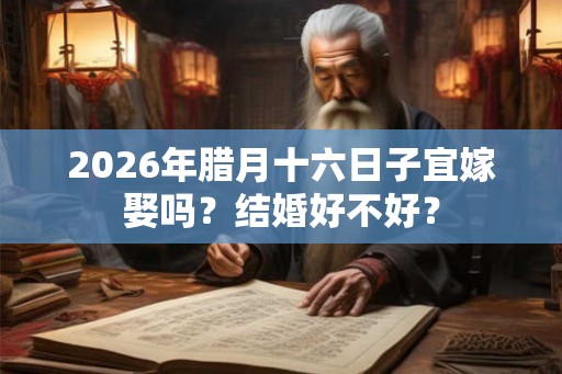 2026年腊月十六日子宜嫁娶吗？结婚好不好？