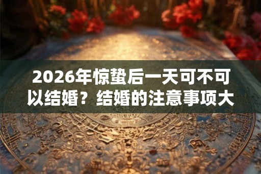 2026年惊蛰后一天可不可以结婚？结婚的注意事项大全！