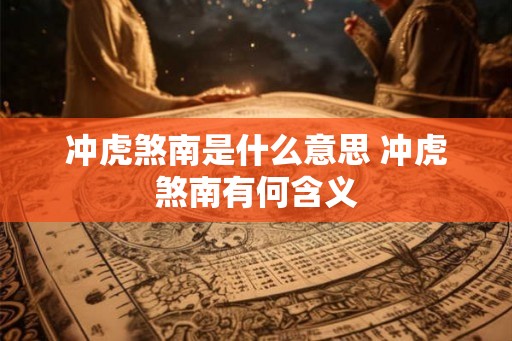 冲虎煞南是什么意思 冲虎煞南有何含义