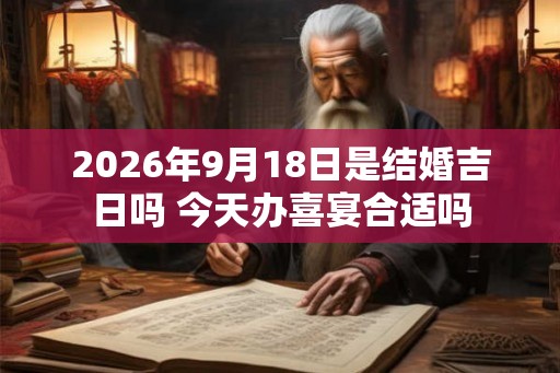 2026年9月18日是结婚吉日吗 今天办喜宴合适吗