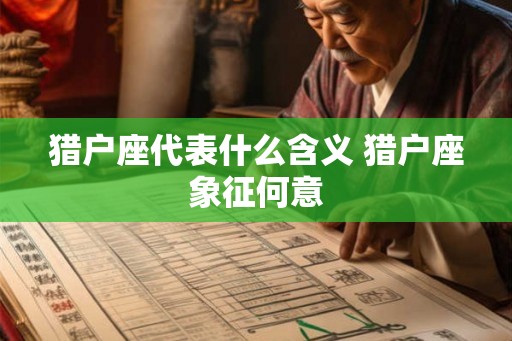 猎户座代表什么含义 猎户座象征何意