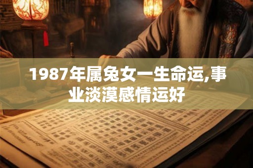 1987年属兔女一生命运,事业淡漠感情运好