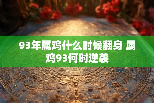 93年属鸡什么时候翻身 属鸡93何时逆袭