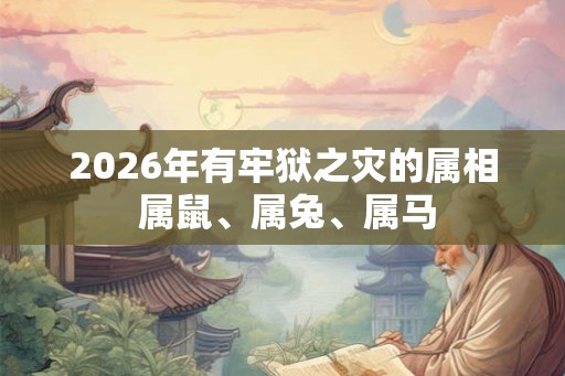 2026年有牢狱之灾的属相 属鼠、属兔、属马 2026年有牢狱之灾的属相 属鼠、属兔、属马