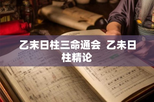乙末日柱三命通会  乙未日柱精论