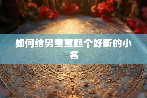 如何给男宝宝起个好听的小名